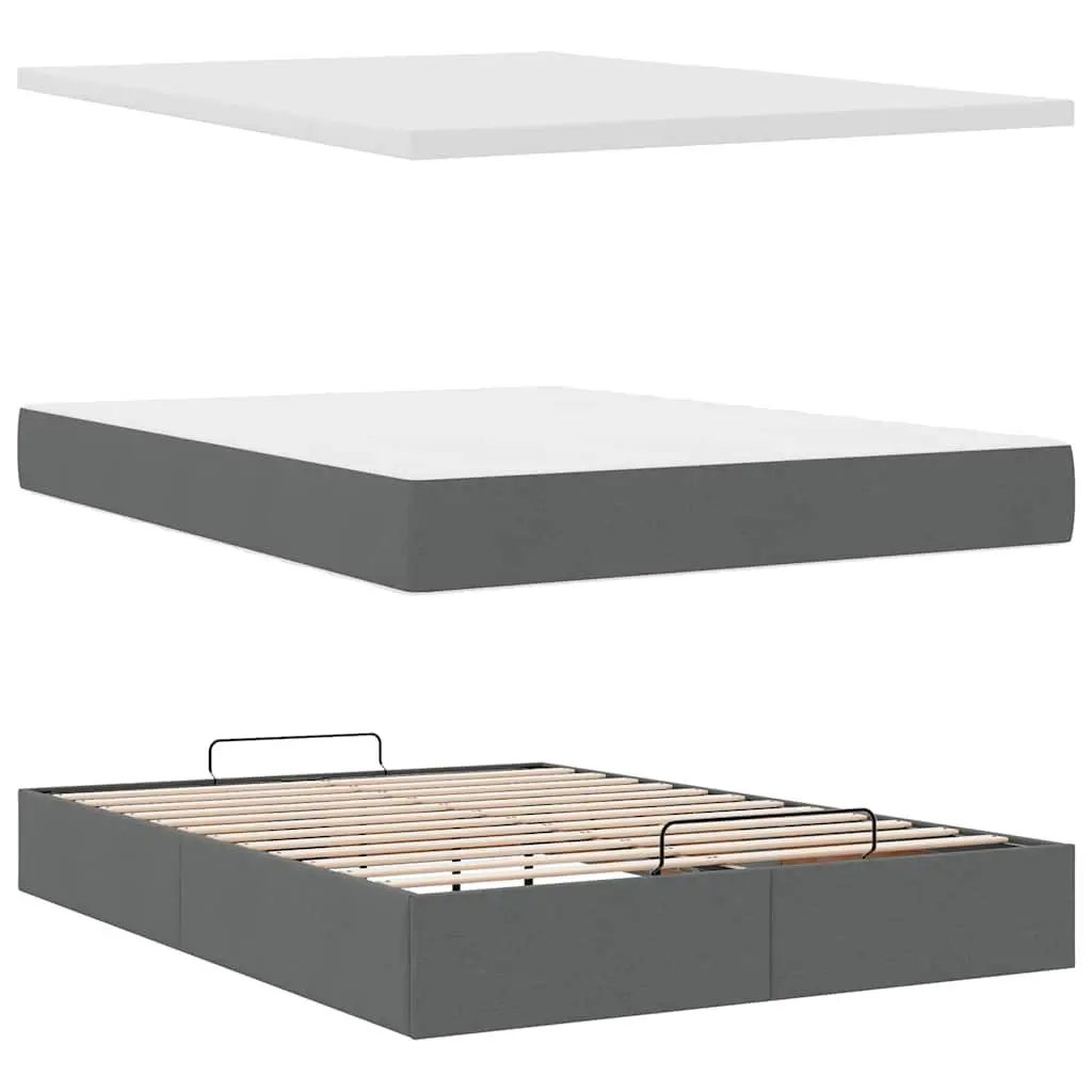Grey Queen Ottoman Bed for Comfort