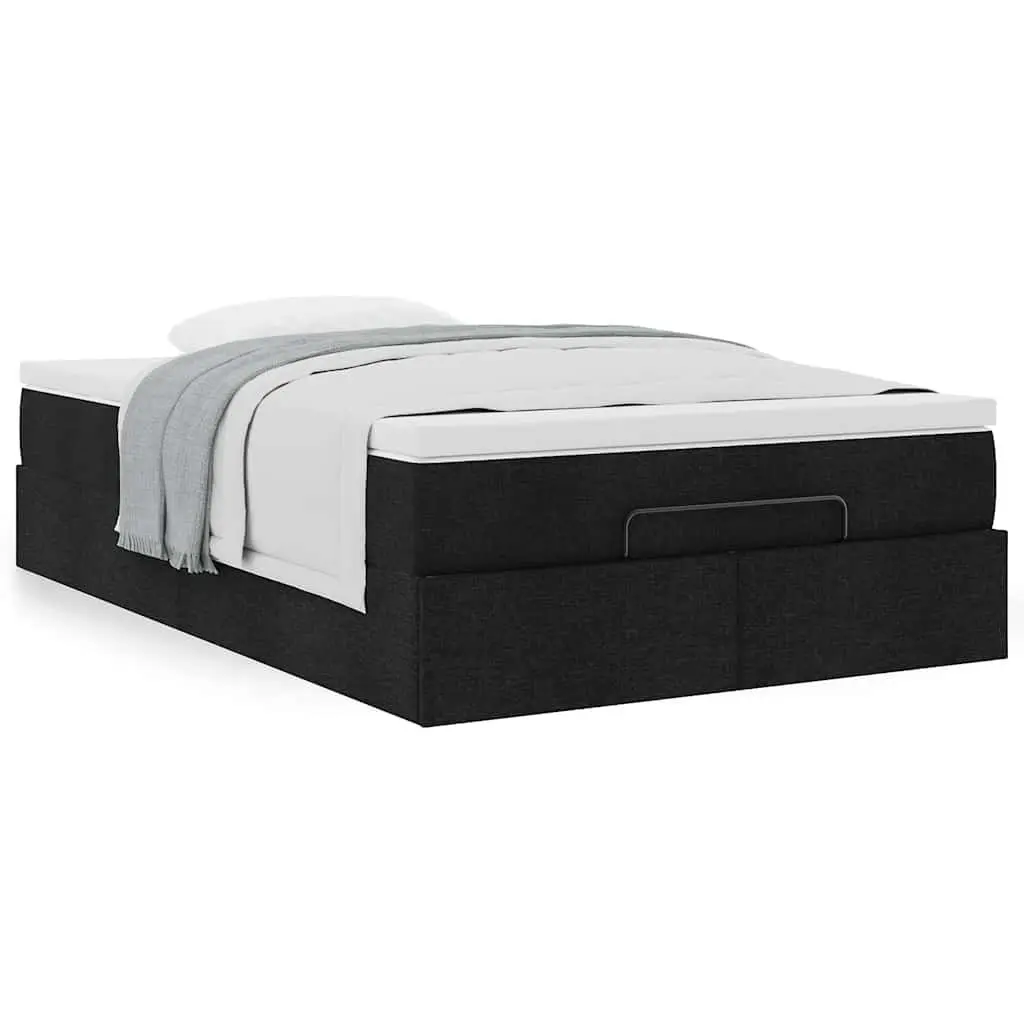 Black King Single Ottoman Bed Frame with Storage