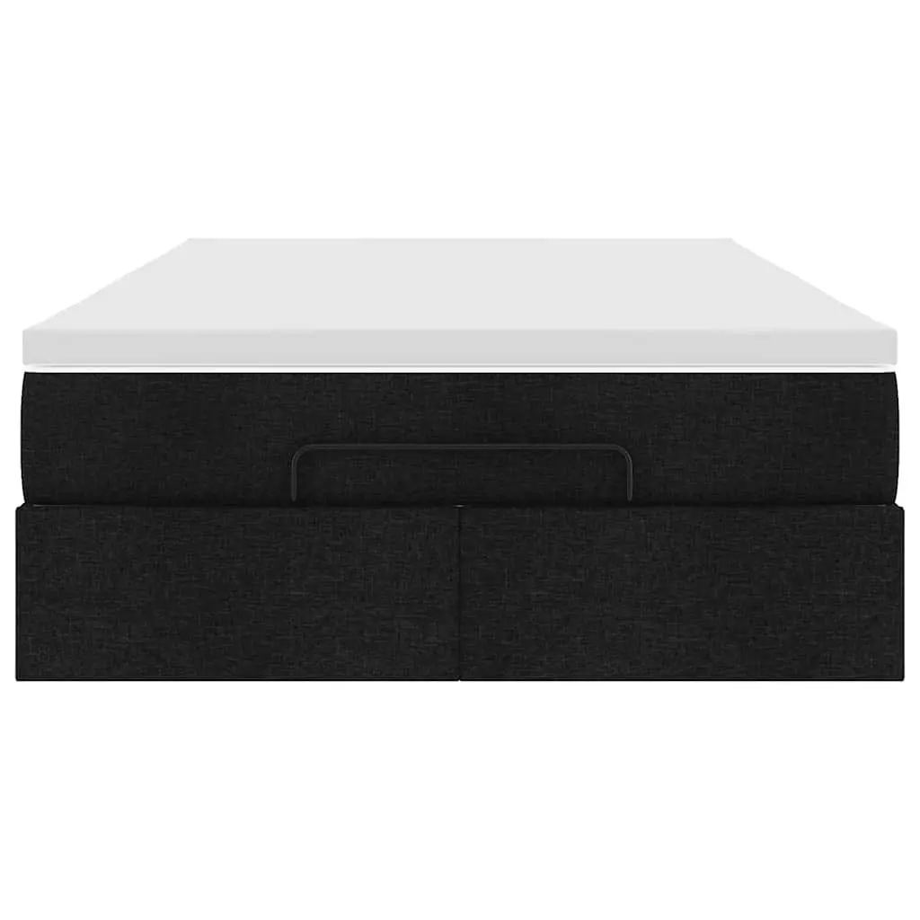 Black King Single Ottoman Bed Frame with Storage