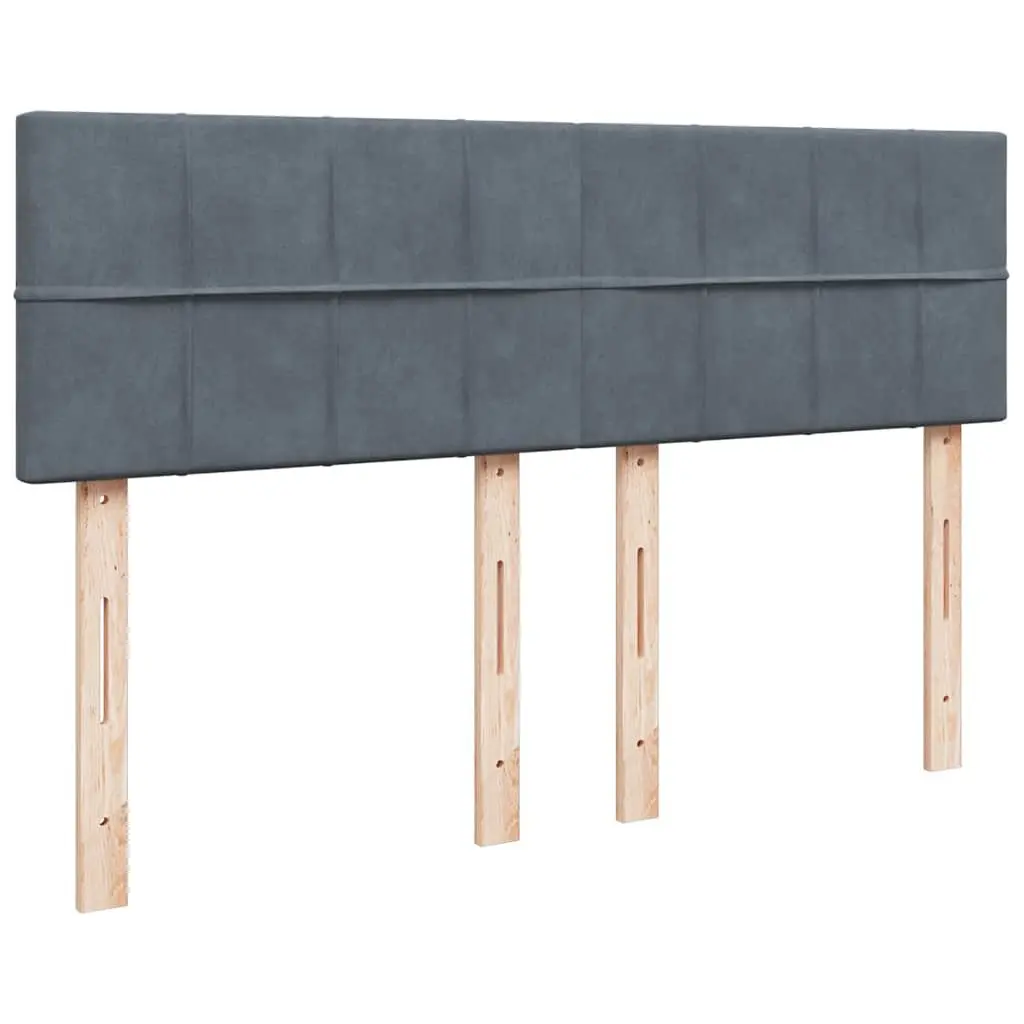 Ottoman Bed with Mattress Grey Velvet Storage Lift-Up Frame