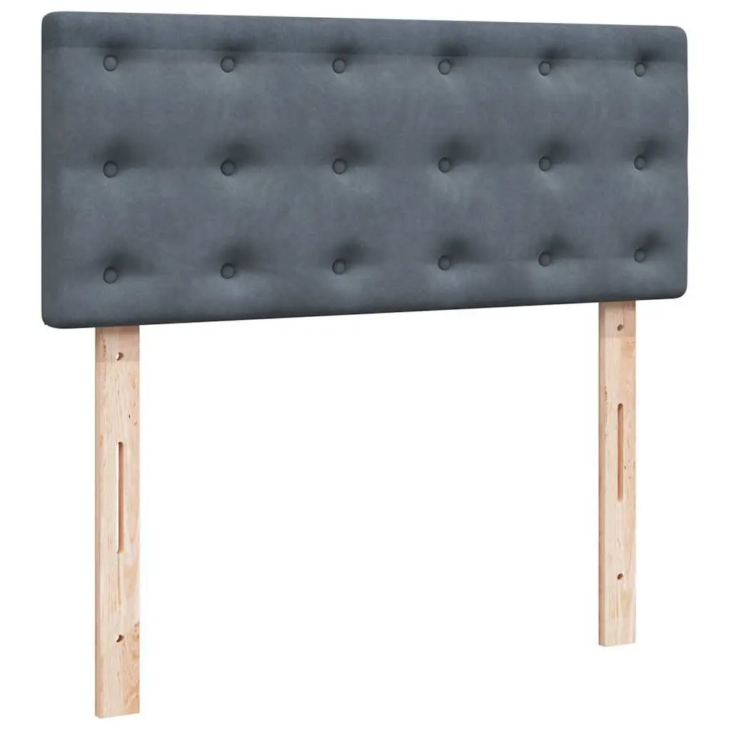 Ottoman Bed with Mattress Hydraulic Lift Storage King Single Grey Velvet