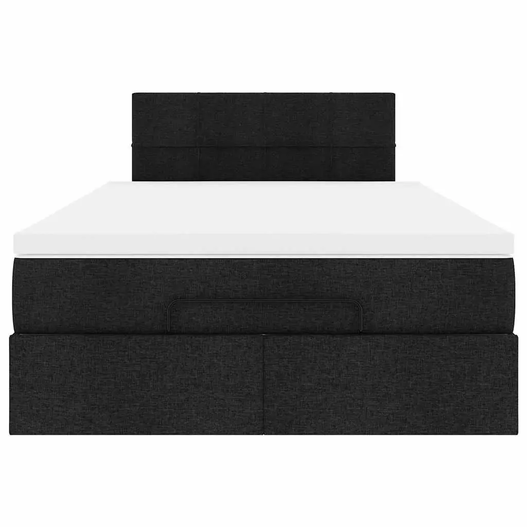 Ottoman Storage Bed King Single Black Pocket Spring Mattress LED Lights