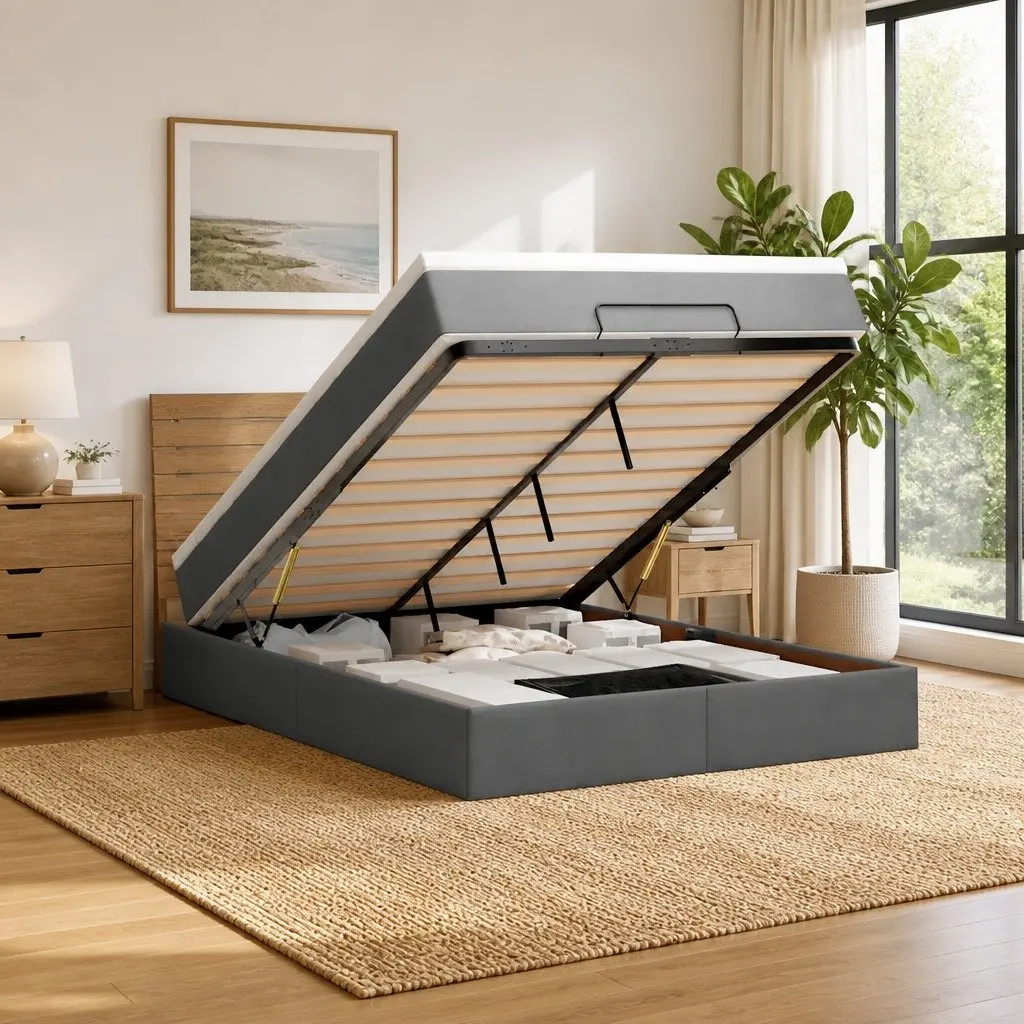 Ottoman Bed with LED Lights