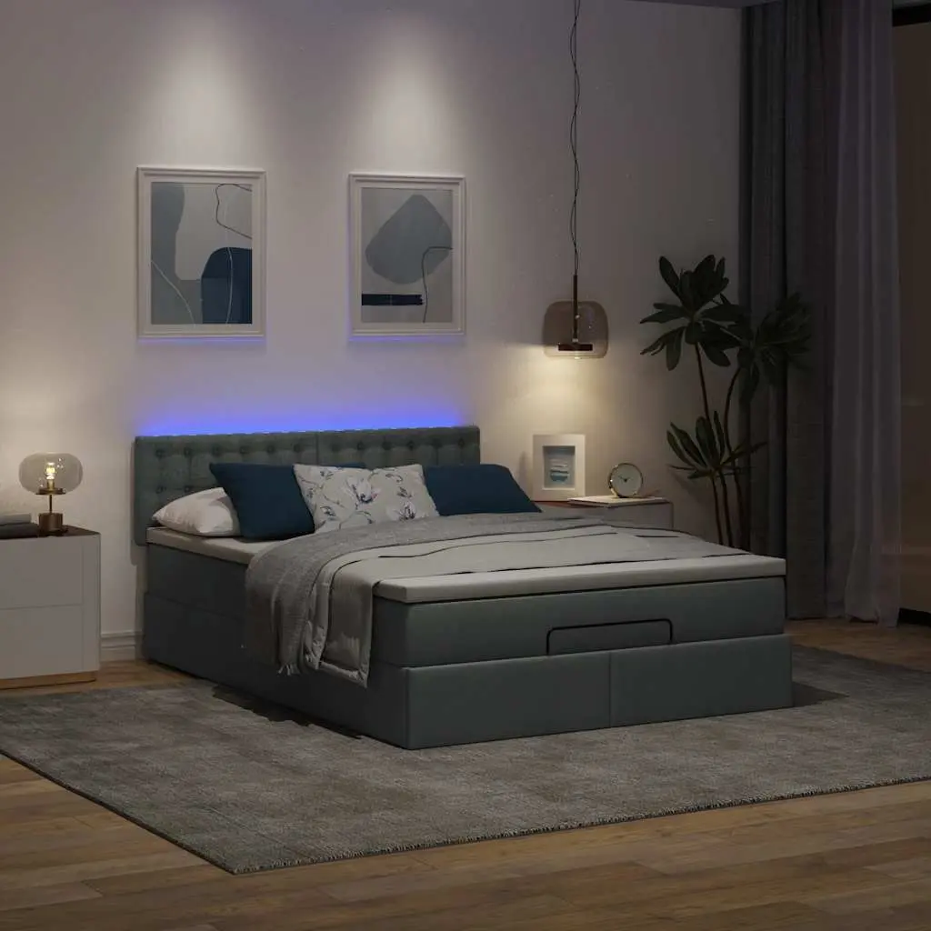 Ottoman Bed with LED Lights