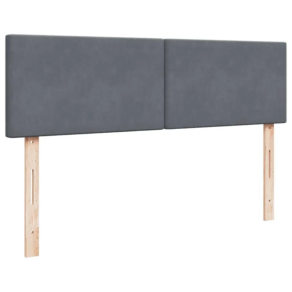 Ottoman Bed Grey Velvet with Pocket Spring Mattress Hydraulic Lift Storage and LED Lighting