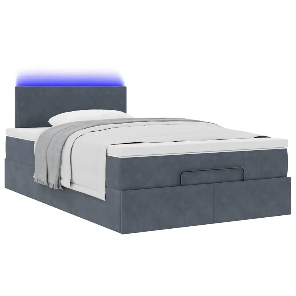 King Single Ottoman Bed with Storage and LED Lights