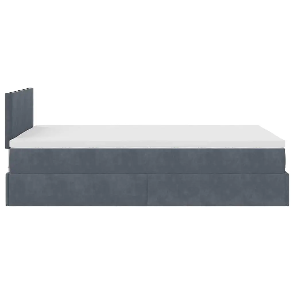 King Single Ottoman Bed with Storage and LED Lights