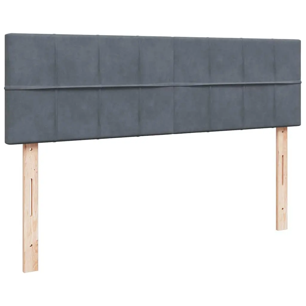 Queen Ottoman Bed with Pocket Spring Mattress LED Lights Storage Grey Velvet