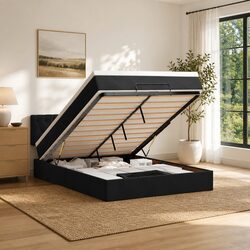 Your New Favorite Black Velvet Ottoman Bed with Storage