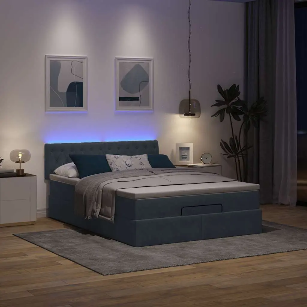 Queen Ottoman Bed with Storage and Pocket Spring Mattress