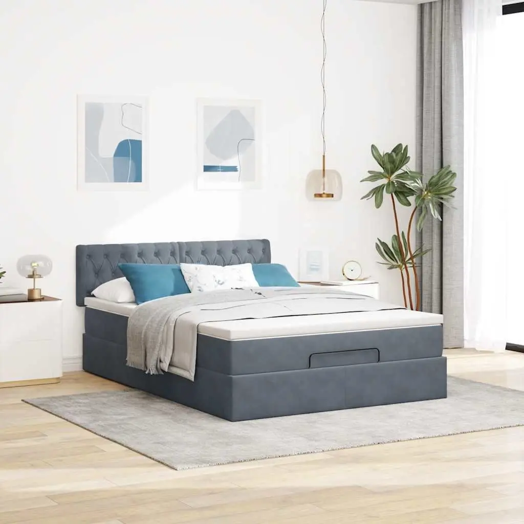 Queen Ottoman Bed with Storage and Pocket Spring Mattress