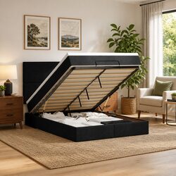 Your New Black Ottoman Bed with Storage Access