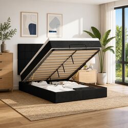 Your Friendly Black Ottoman Bed Queen with Storage
