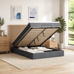 Discover Your New Grey Velvet Ottoman Bed with Storage