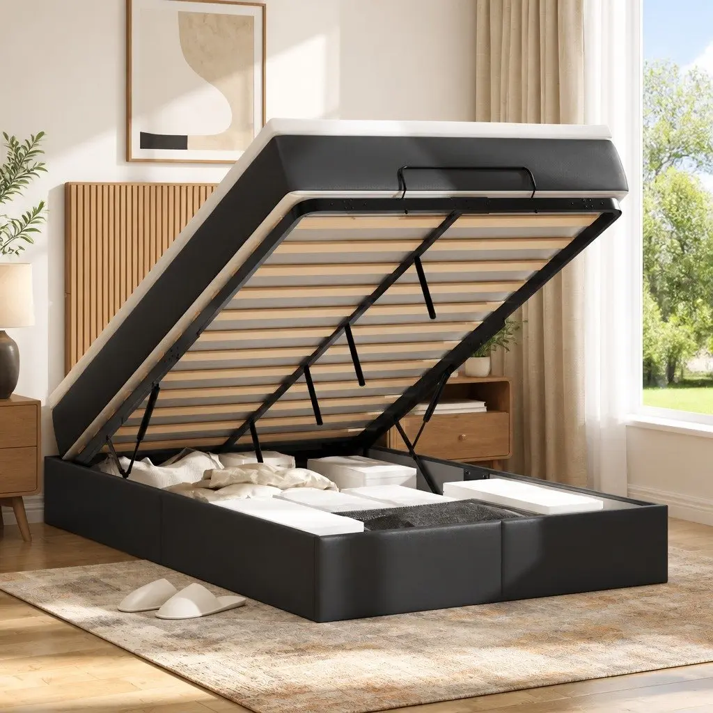 Ottoman Bed King Single with Storage and Comfort