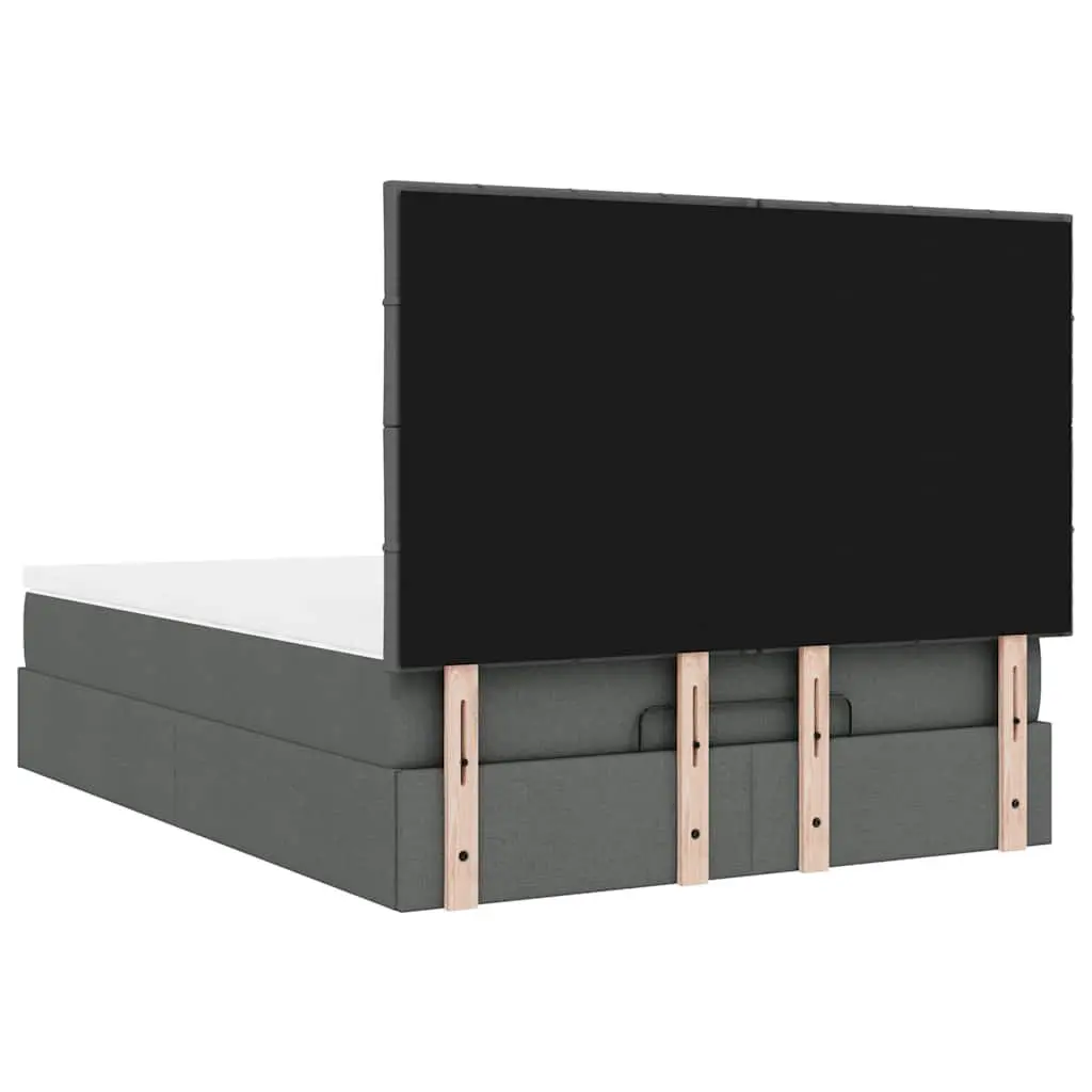 Ottoman Storage Bed with Mattress and LED Lighting