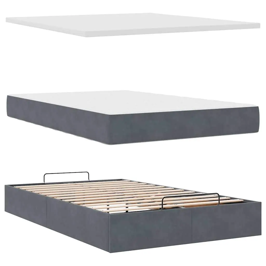 King Single Ottoman Bed with Storage & LED Lights