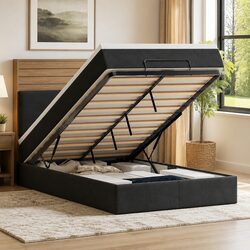 Your Stylish Ottoman Bed with Storage and LED Lights