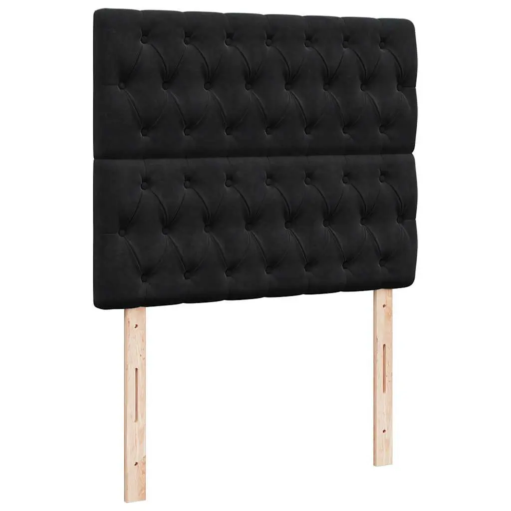 Ottoman Bed Pocket Spring Mattress LED Lights King Single Black Velvet
