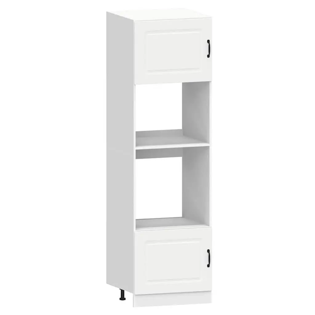 7 Piece Engineered Wood Kitchen Cabinet Set White Adjustable Feet Storage