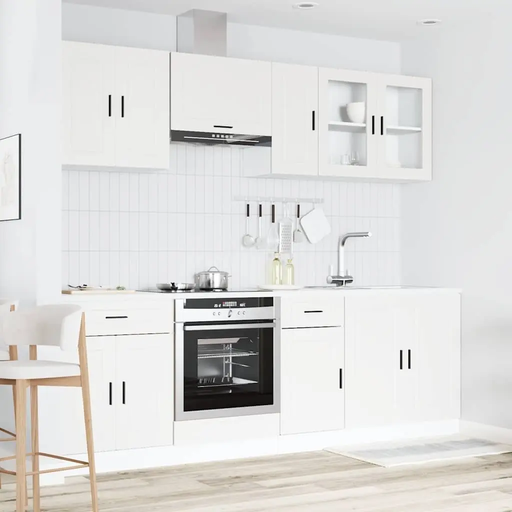 8-Piece Kitchen Cabinet Set in White