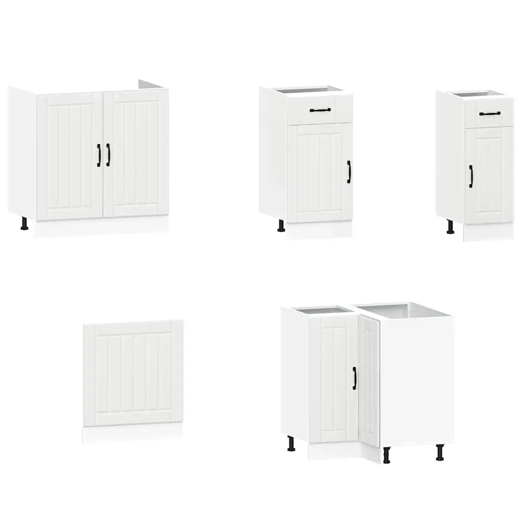 11 Piece Kitchen Storage Cabinet Set Engineered Wood White Space Optimisation Furniture