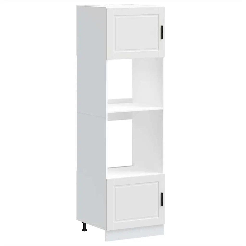 Oven Cabinets 2 pcs White Kitchen Storage Unit Large Compartment Engineered Wood