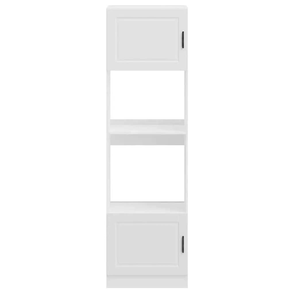 Oven Cabinets 2 pcs White Kitchen Storage Unit Large Compartment Engineered Wood
