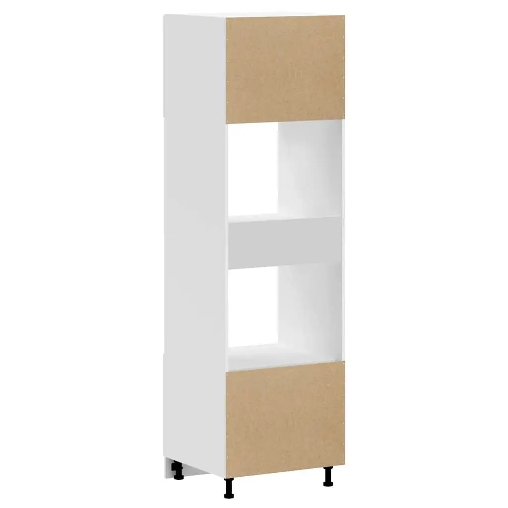 Oven Cabinets 2 pcs White Kitchen Storage Unit Large Compartment Engineered Wood