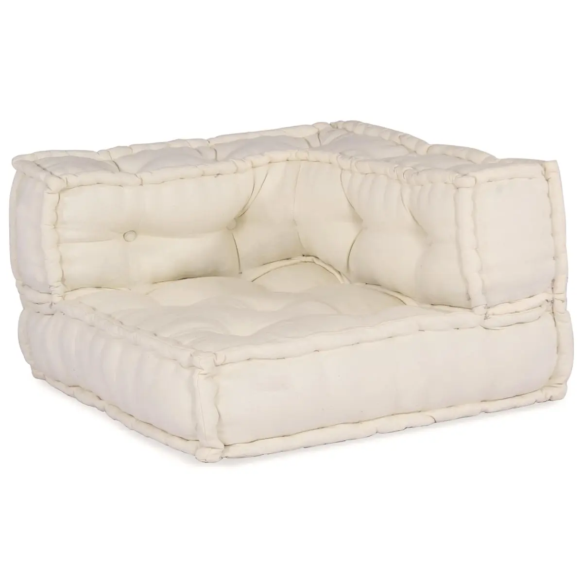 Modular Sofa Unit Fabric Cream 210 x 70 x 56 cm Indoor Outdoor