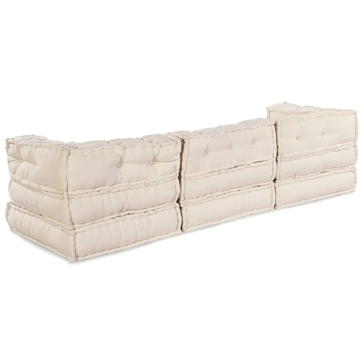 Modular Sofa Unit Fabric Cream 210 x 70 x 56 cm Indoor Outdoor