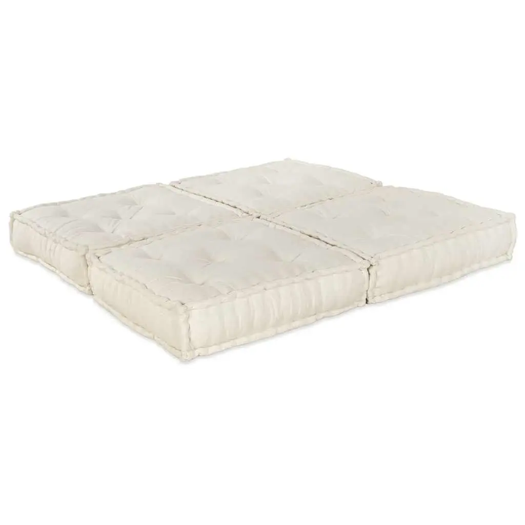 Modular Sofa Unit Cream Fabric 2pcs Lounge Couch Indoor Outdoor