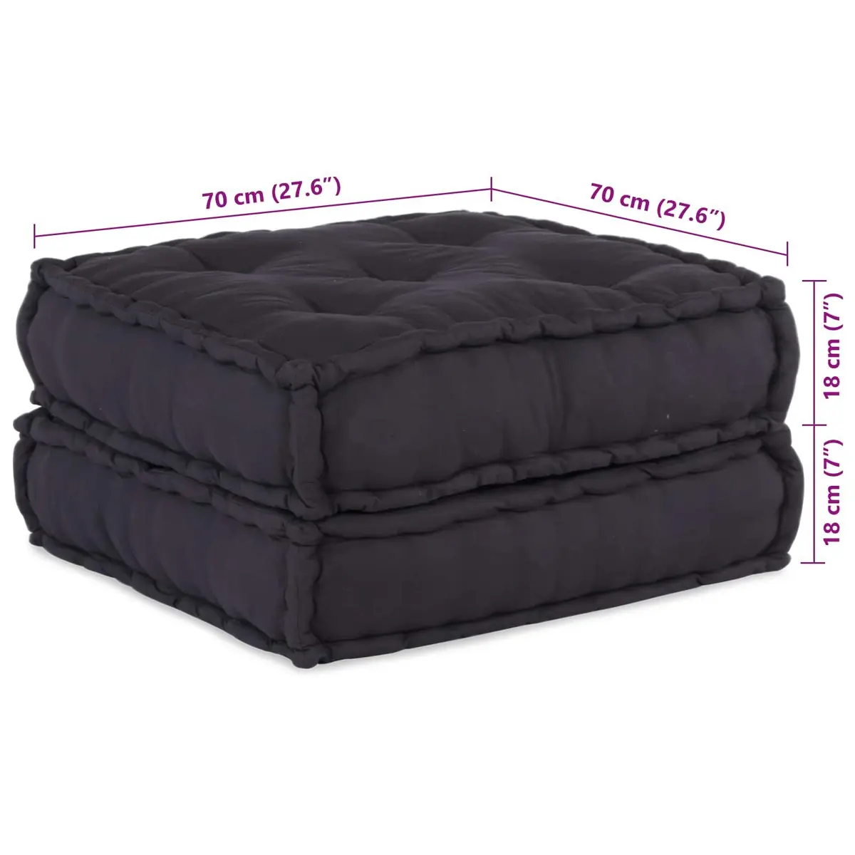 Modular Sofa Unit Anthracite 140 x 70 x 36 cm Fabric Indoor Outdoor