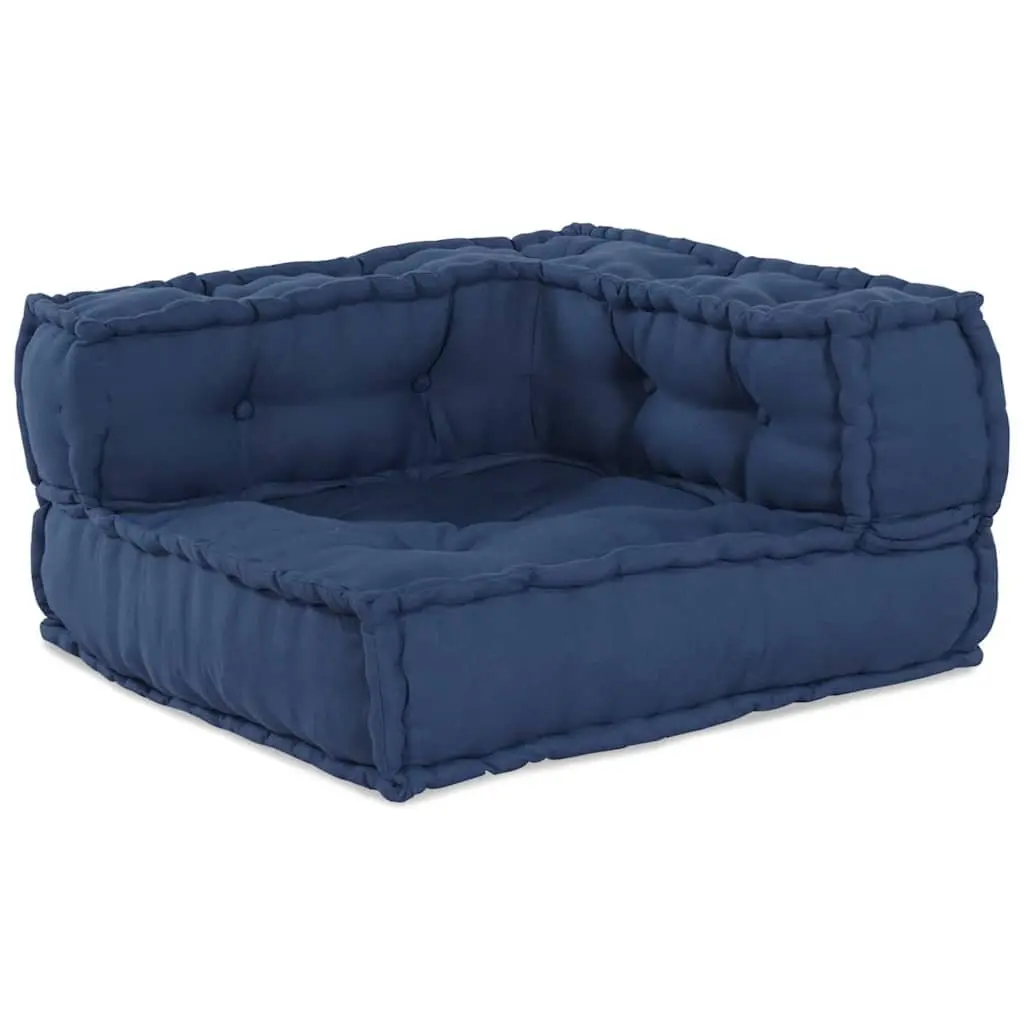 Modular Sofa Unit Indigo Fabric Single Seat Module Indoor Outdoor
