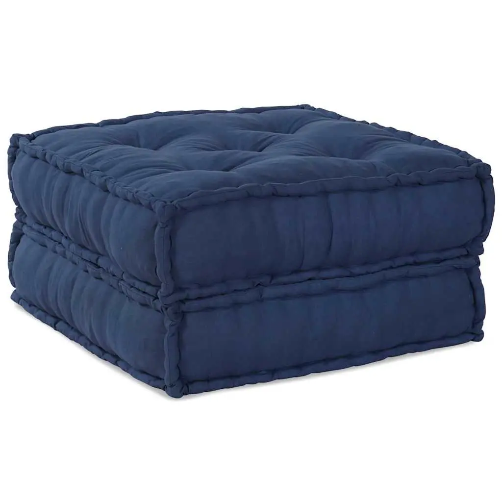 Modular Sofa Unit Fabric Indigo Blue 210 x 140 x 56 cm