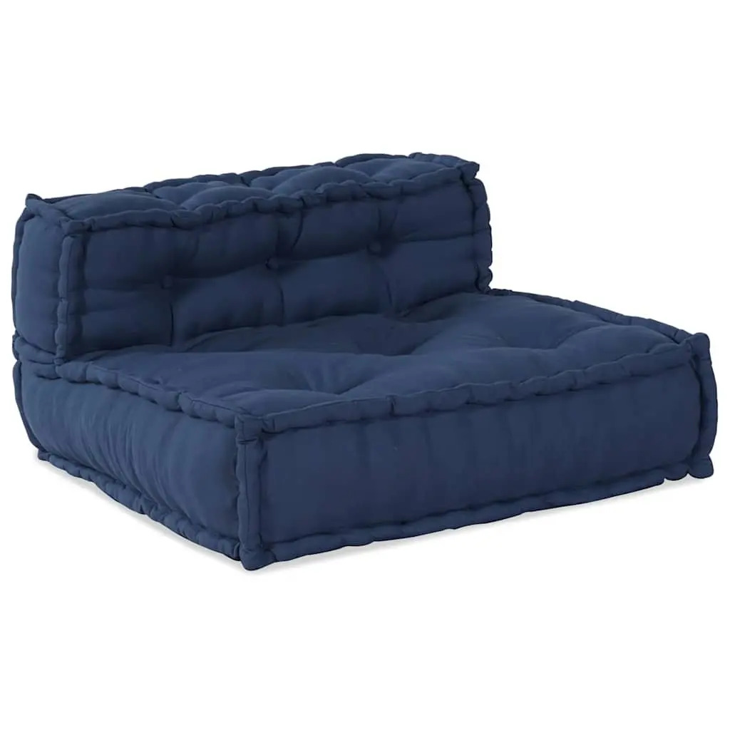 Modular Sofa Unit Fabric Indigo Blue 210 x 140 x 56 cm