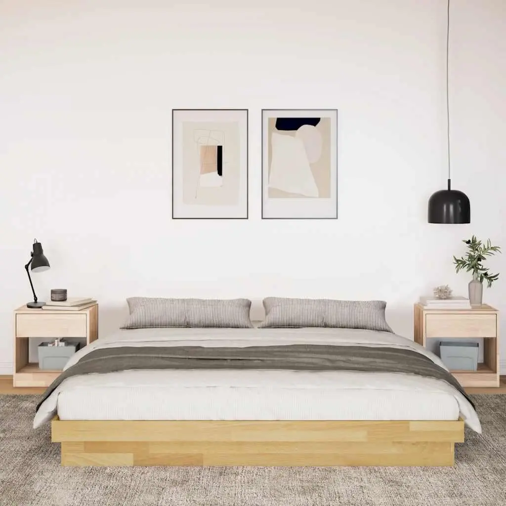 Solid Oak Bed Frame 180x200 cm