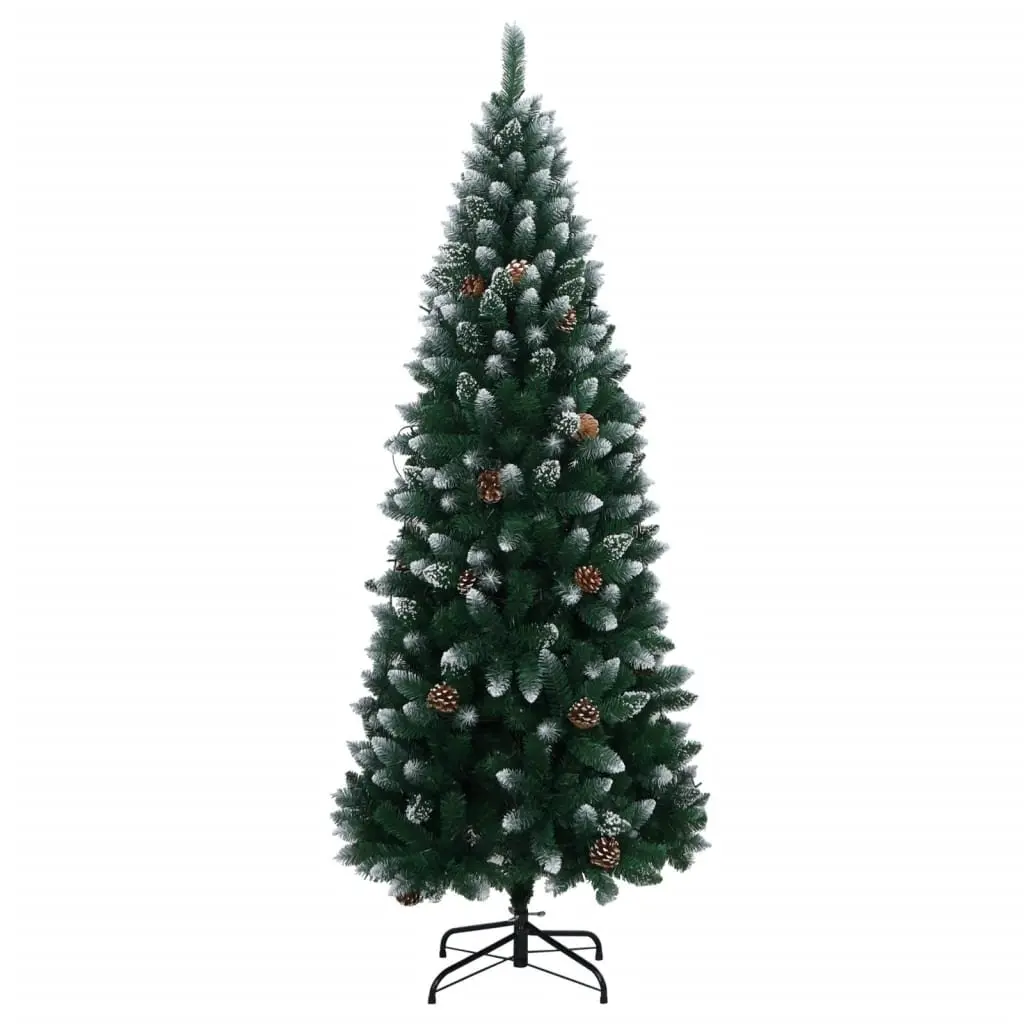 Artificial Christmas Tree 180cm Green with 300 LED Lights and Hinged Branches