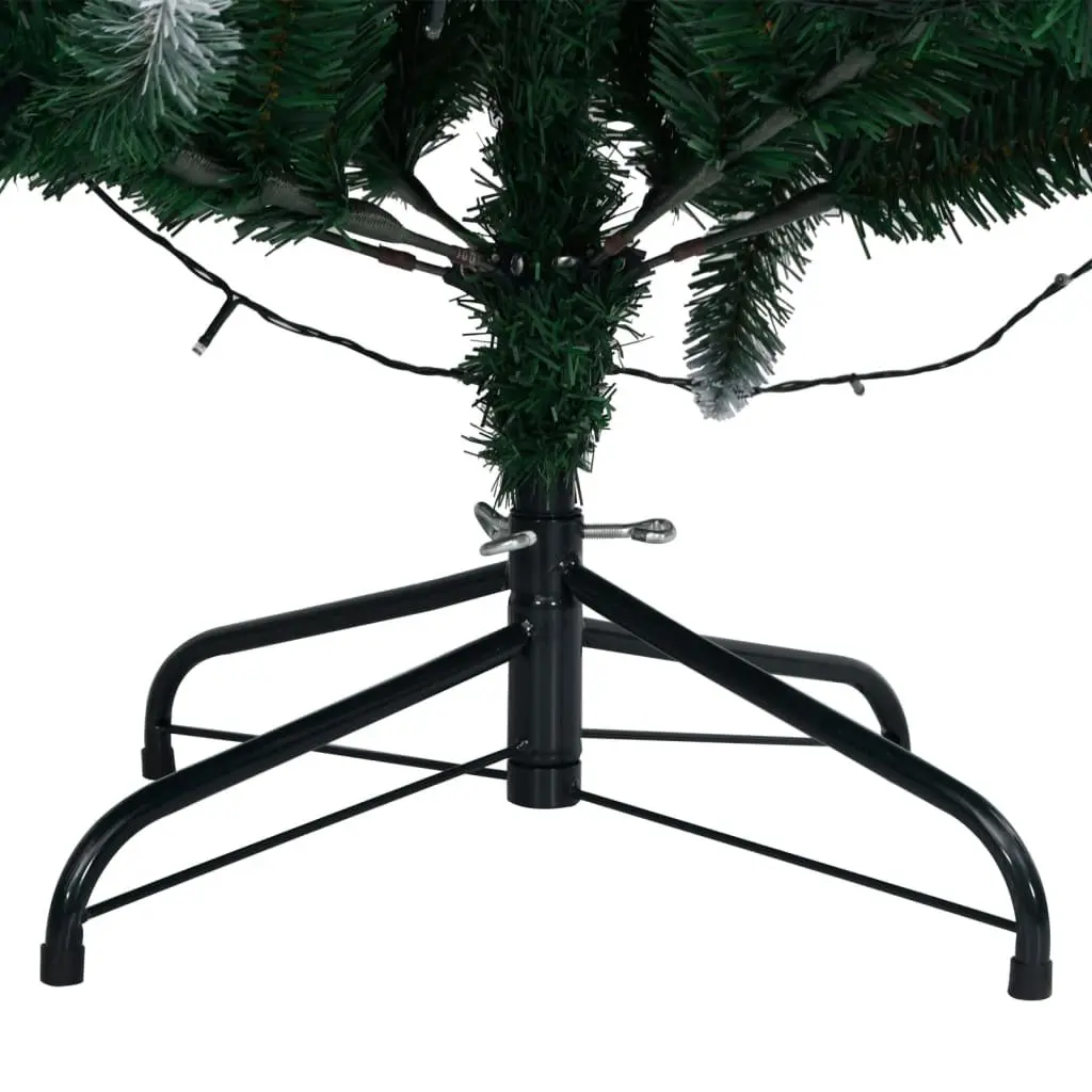 Artificial Christmas Tree 180cm Green with 300 LED Lights and Hinged Branches