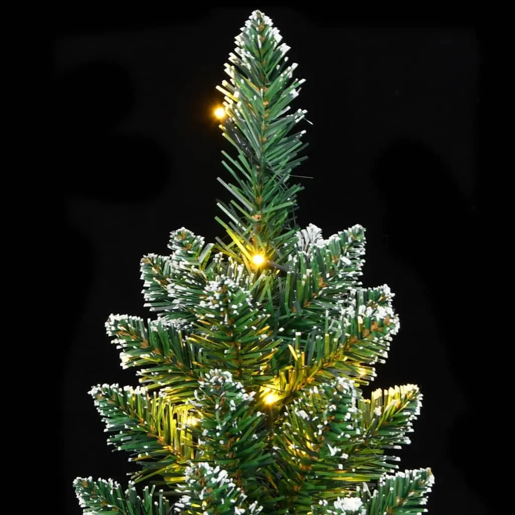 Artificial Slim Christmas Tree Green 120 cm with 150 LEDs