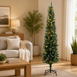 Create Holiday Cheer with a Slim 150cm Christmas Tree