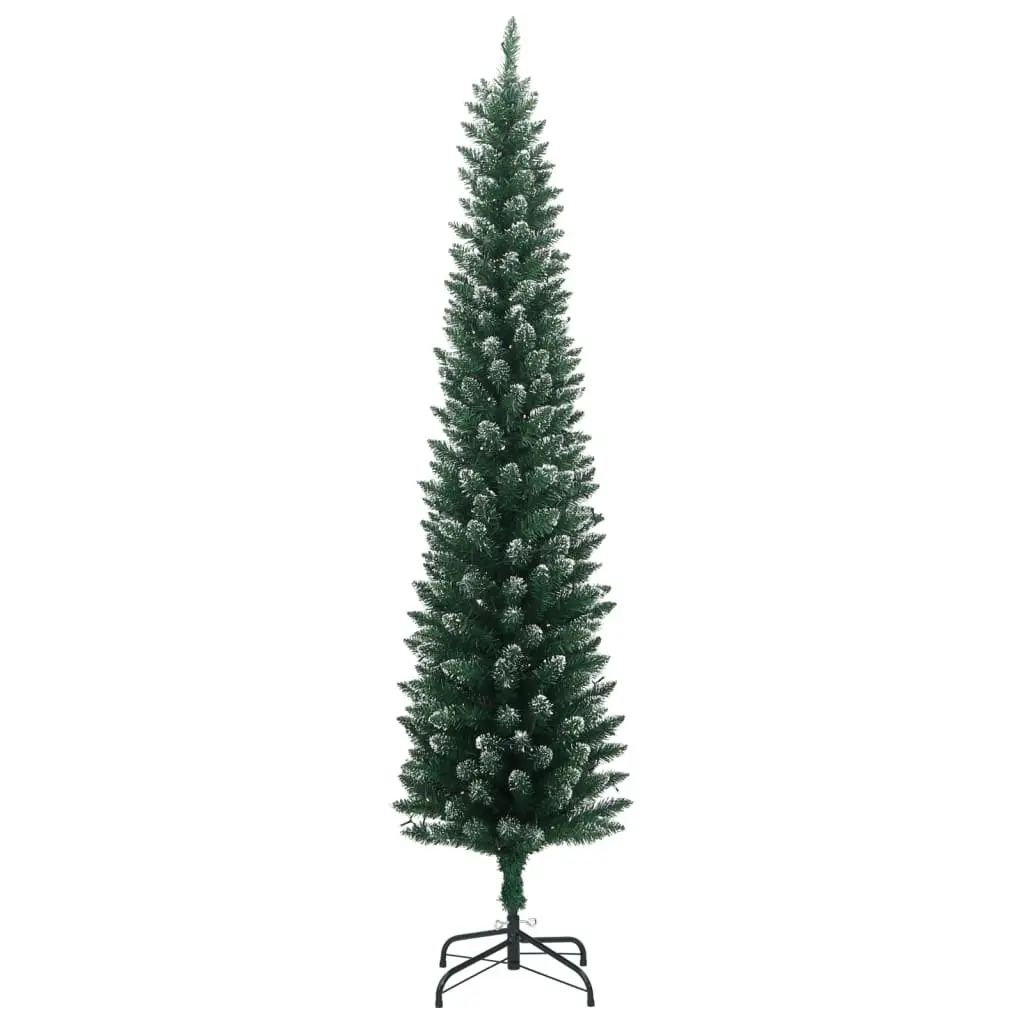 Artificial Slim Christmas Tree 150cm Green with 150 LED Lights
