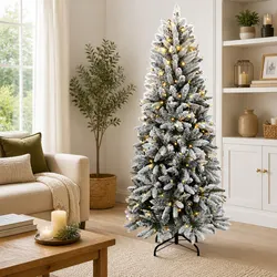 Your 240cm Flocked Snow Christmas Tree Awaits You