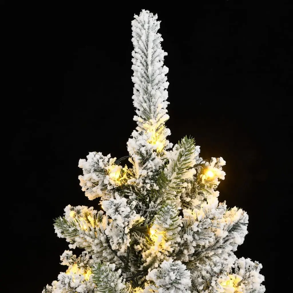 Artificial Christmas Tree Flocked Snow 180cm Green Slim