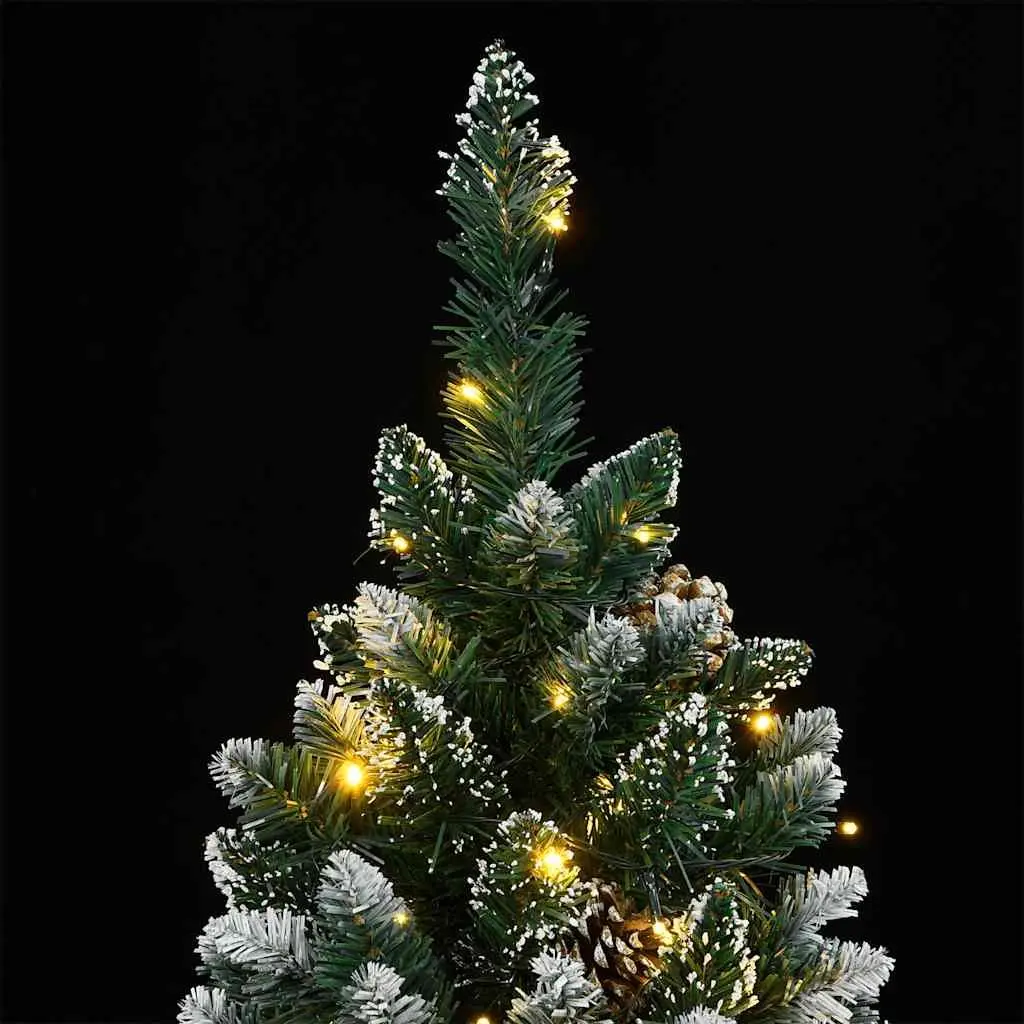 Artificial Christmas Tree Realistic Green 120 cm 150 LED Lights 8 Modes Hinged Branches