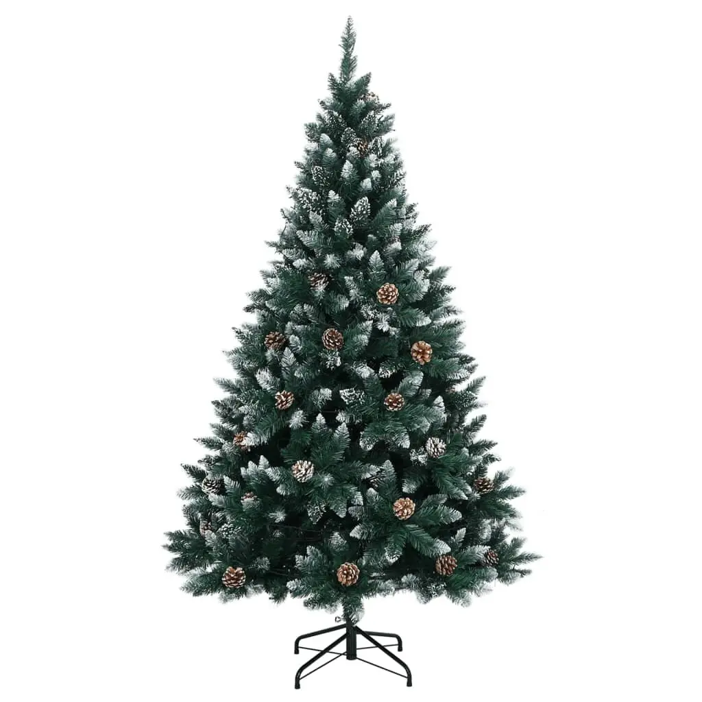 Artificial Christmas Tree 240cm 300 LED Lights 8 Modes Green Hinged Branches