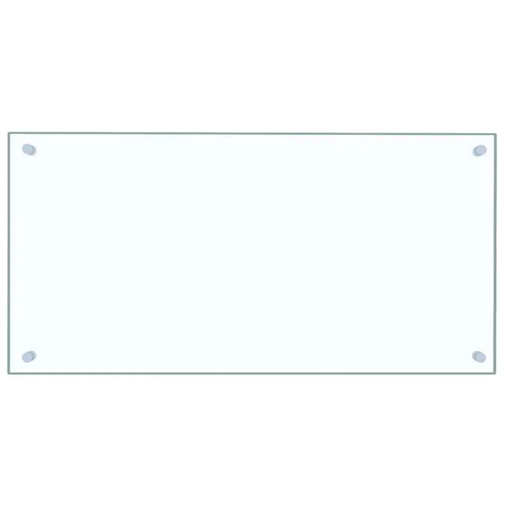 Kitchen Backsplash Tempered Glass Splash Guard Transparent 80x40 cm 2 Piece