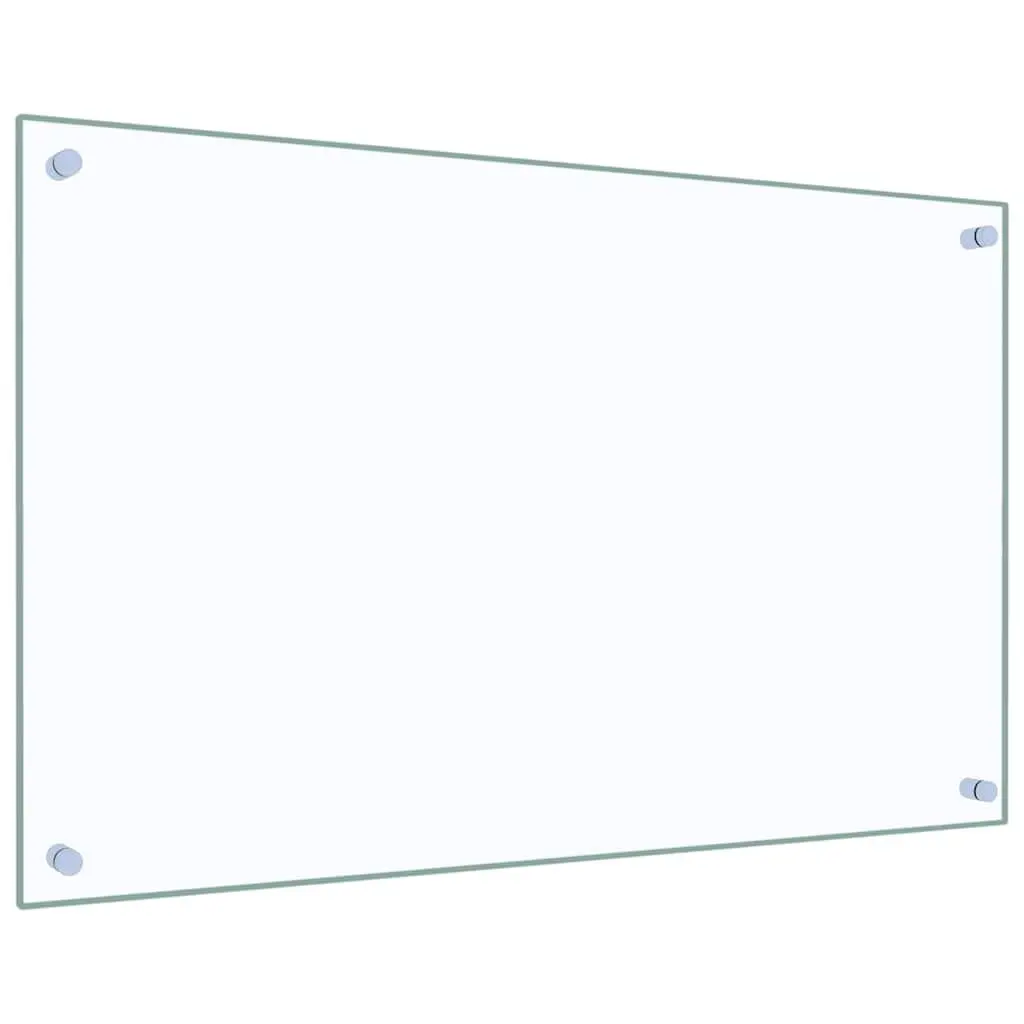 Kitchen Backsplash Tempered Glass Splash Guard 80x50 cm Transparent 2 pcs Set