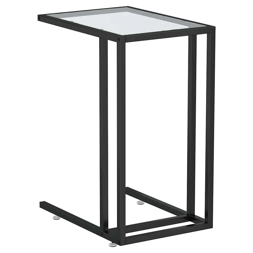 Computer Side Table Tempered Glass Transparent Modern 50 x 35 x 65 cm