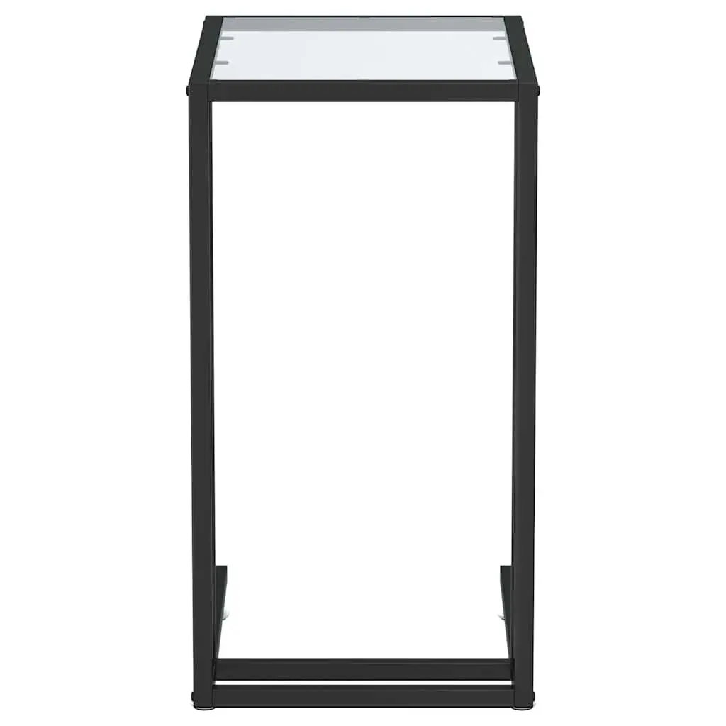 Computer Side Table Tempered Glass Transparent Modern 50 x 35 x 65 cm